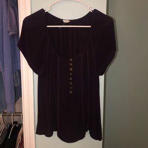 Purple Buttoned Top